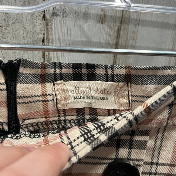 Altar’d State Plaid Mini Skirt Skort Buttons Academia Preppy Womens Size Small - Picture 2 of 6